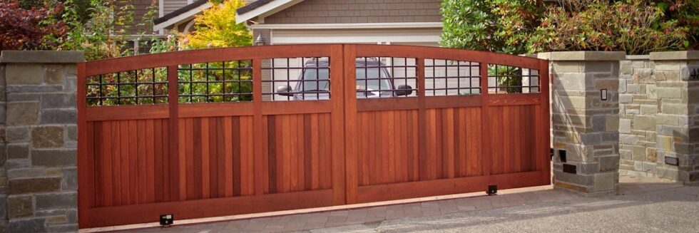 Residential Wood Driveway Gates Automated Gates Equipment