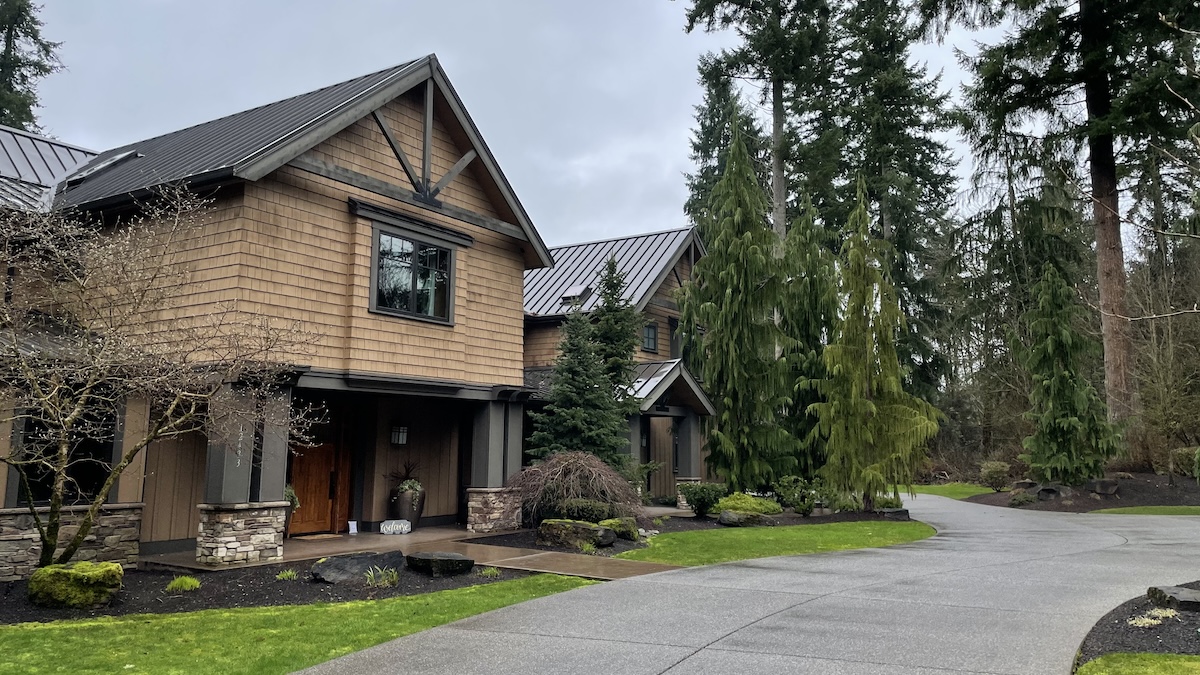 Woodinville Home’s Entry With A Distinctive Feature Above The Entrance