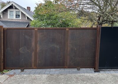 Sliding Corten Steel Alley Gate