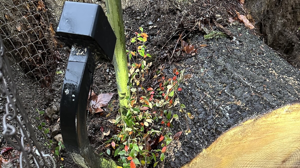 Wind Storm Toppled Tree, Bent Gate Controller, And Damaged Chain-Link Fence - Kirkland, WA